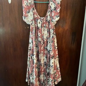 Torrid Dresses | Midi Floral Dress from Torrid | Color: Pink/White